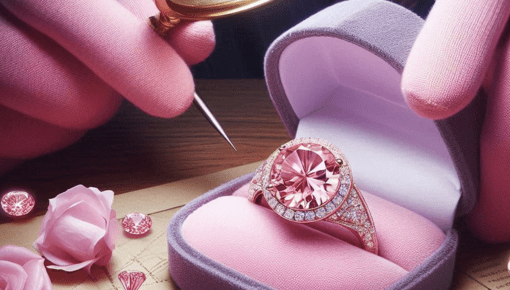 Fake pink diamond rings